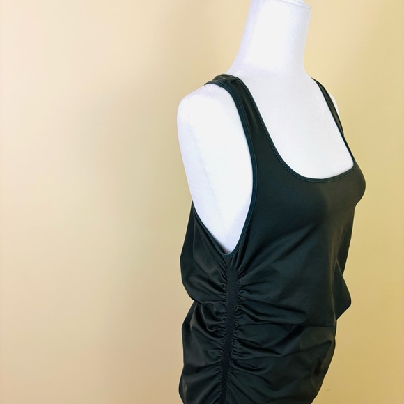 BLANQI Dark Green Square Neck Comfort Support Mini Maternity Dress (M/L) - Picture 12 of 14